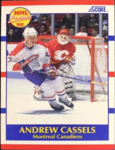 Andrew Cassels #422 Hockey Cards 1990 Score