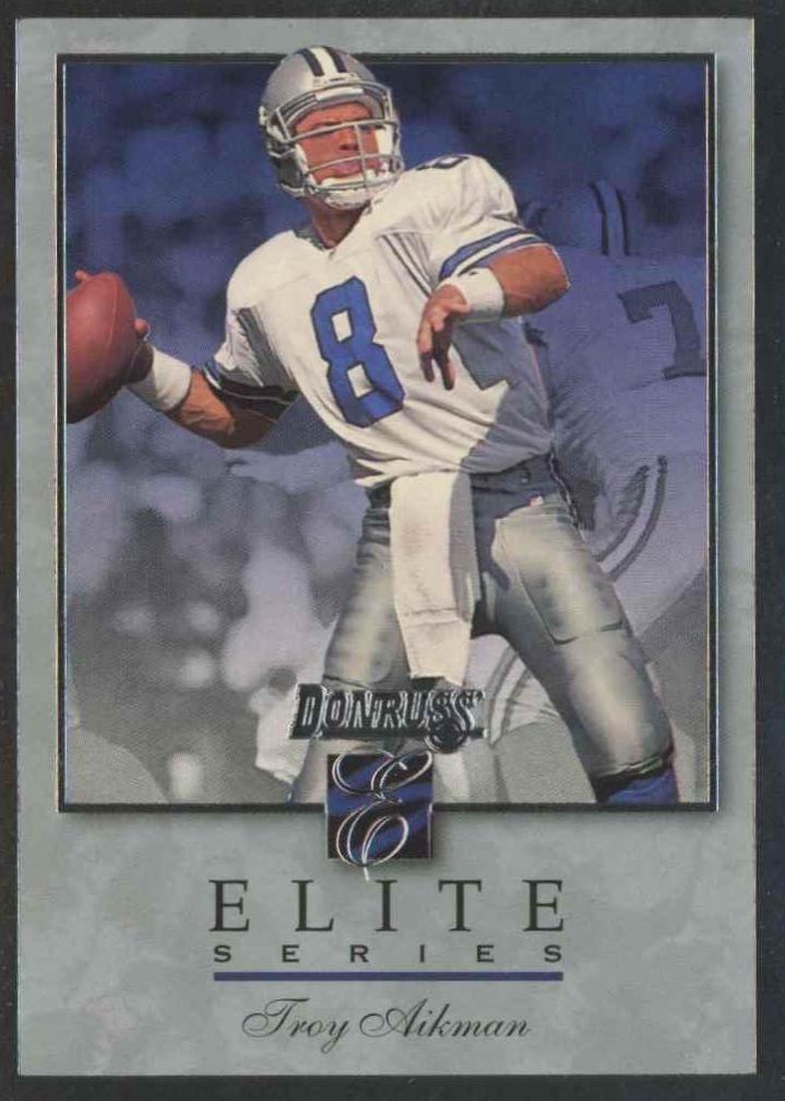 Troy Aikman #6 Football Cards 1996 Panini Donruss Elite