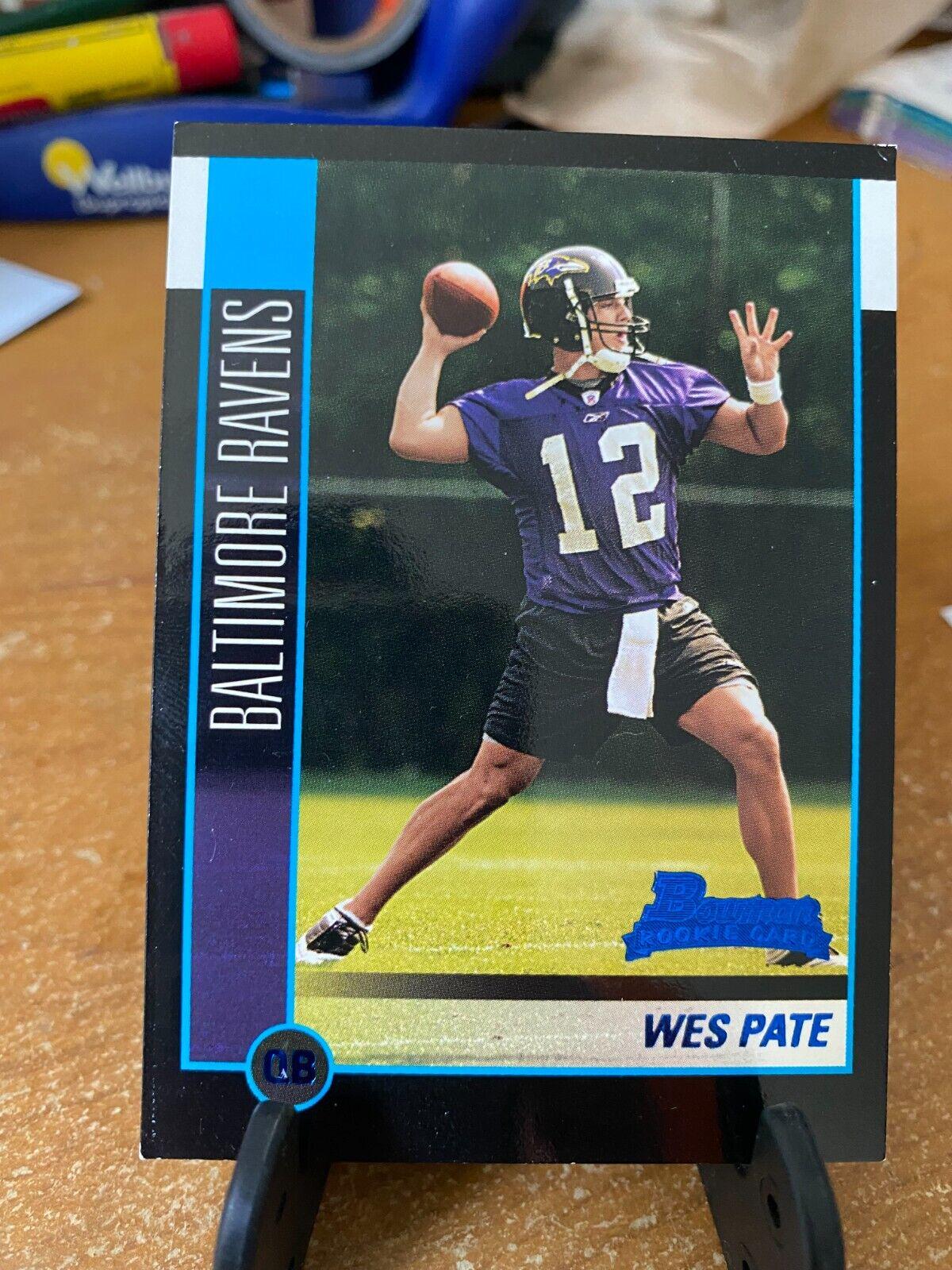 Wes Pate #183 Football Cards 2002 Bowman
