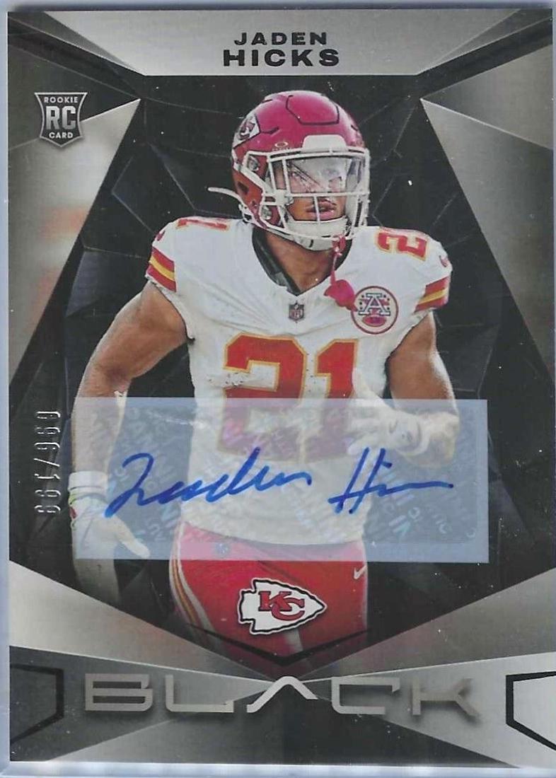 Jaden Hicks #136 Football Cards 2024 Panini Black Rookies Autograph