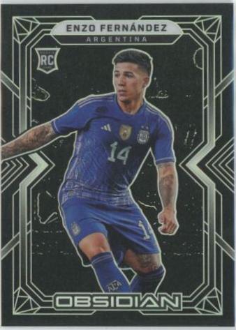 Enzo Fernandez #112 Soccer Cards 2022 Panini Obsidian
