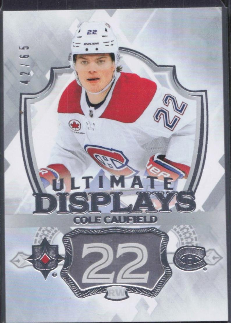 Cole Caufield #UD-CC Hockey Cards 2023 Upper Deck Ultimate Collection Displays