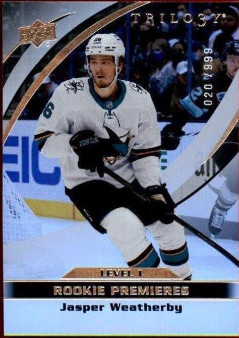 Jasper Weatherby #33 Hockey Cards 2021 Upper Deck Trilogy