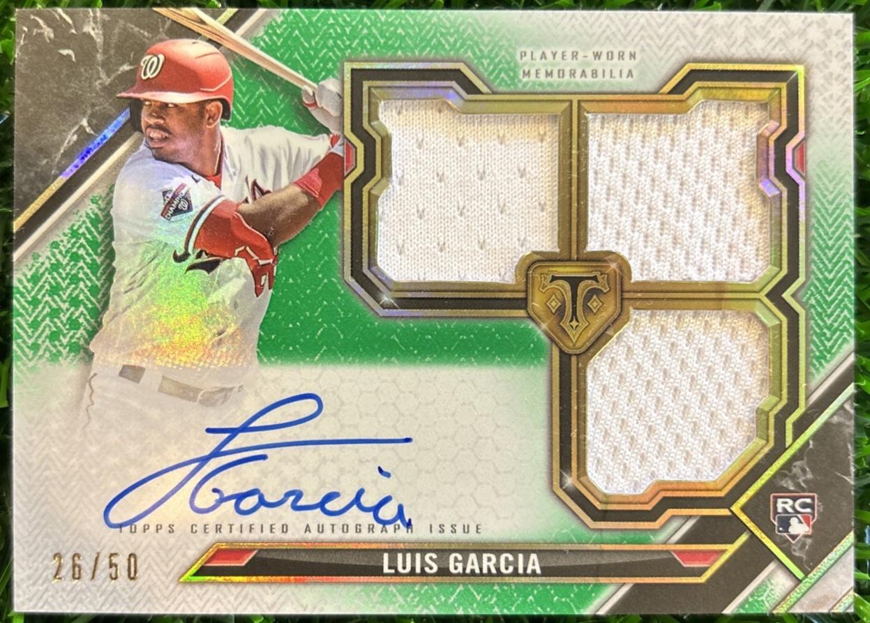 Luis Garcia #RFPAR-LG 2021 Topps Triple Threads Baseball Rookies and Future Phenoms Autograph Relics