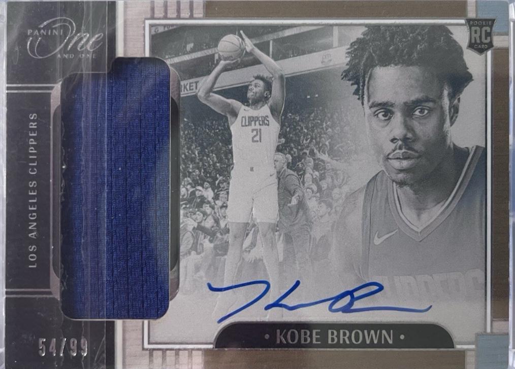 Kobe Brown #RJA-KBW 2023 Panini One And One Rookie Jersey Autograph Basketball