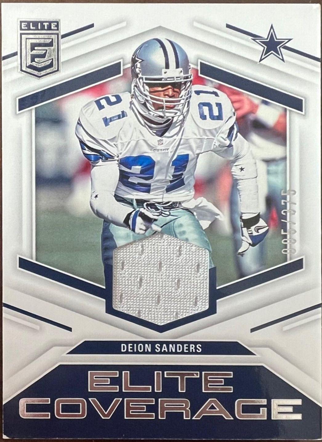 Deion Sanders #12 Football Cards 2023 Panini Donruss Elite Coverage