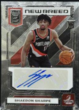 Shaedon Sharpe #NB-SHS Basketball Cards 2022 Panini Donruss Elite New Breed Autographs