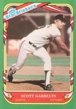 Scott Garrelts #45 Baseball Cards 1987 Fleer Star Stickers