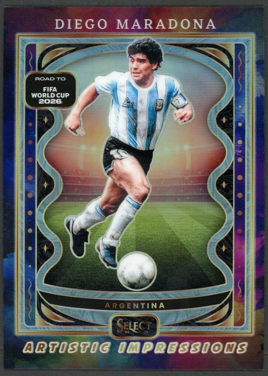 Diego Maradona #23 2025 Panini Select Road To FIFA Artistic Impressions
