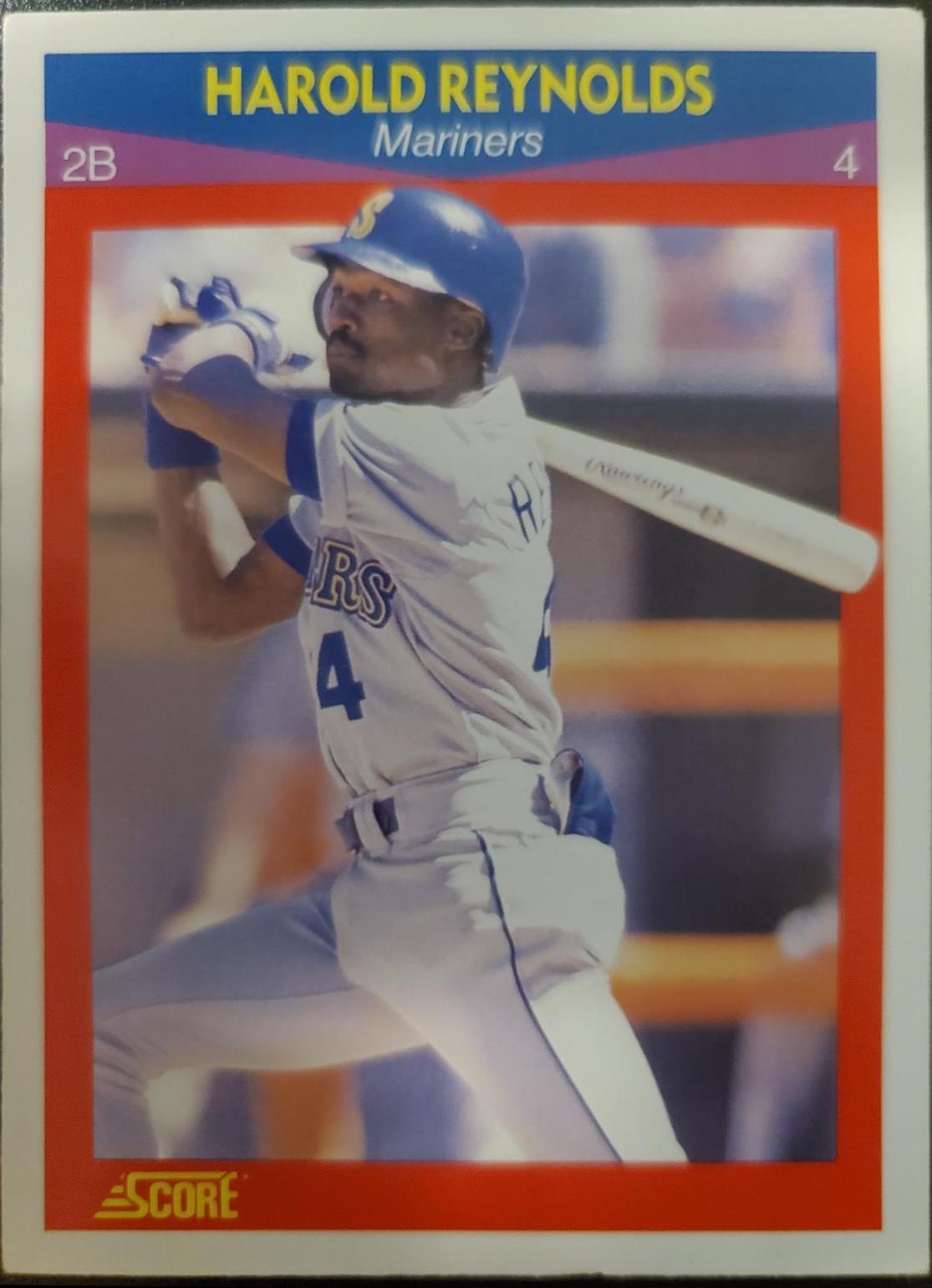 Harold Reynolds #43 Baseball Cards 1990 Score Superstars