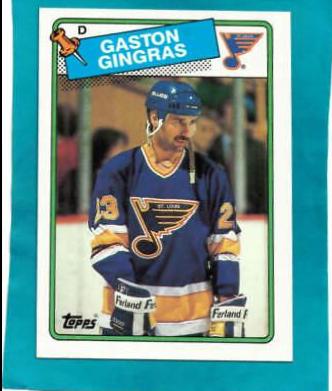 Gaston Gingras #35 Hockey Cards 1988 Topps
