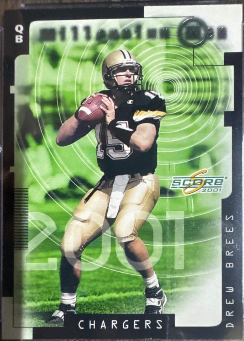 Drew Brees #MM 8 Football Cards 2001 Panini Score Millennium Men