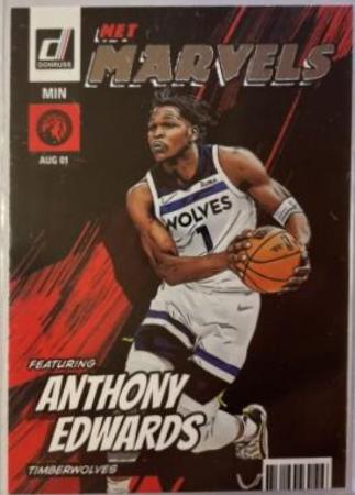 Anthony Edwards #8 Basketball Cards 2022 Panini Donruss Net Marvels