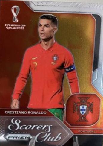 Cristiano Ronaldo #7 Soccer Cards 2022 Panini Prizm World Cup Scorers Club