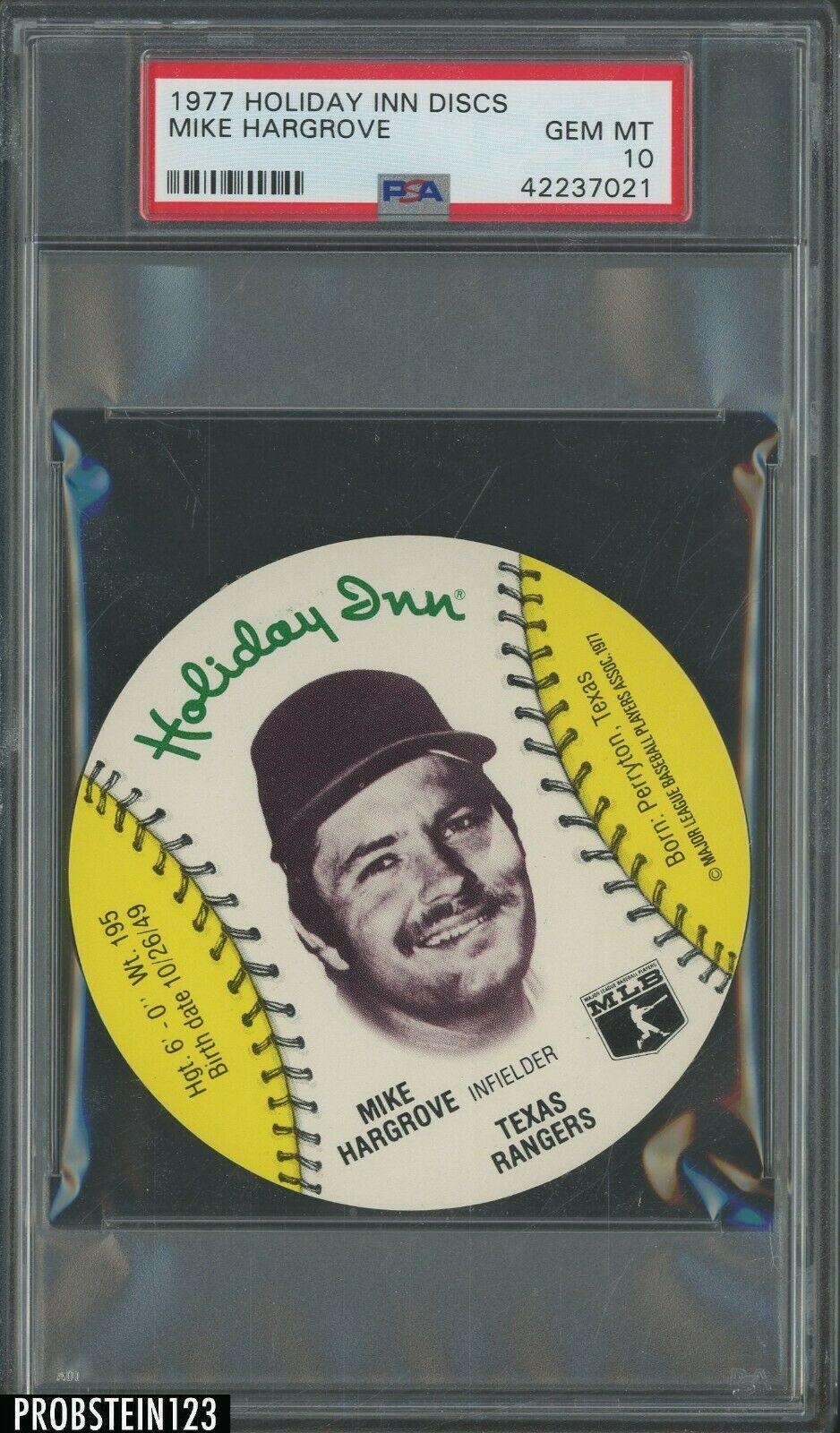 Mike Hargrove Baseball Cards 1977 Holiday Inn Discs