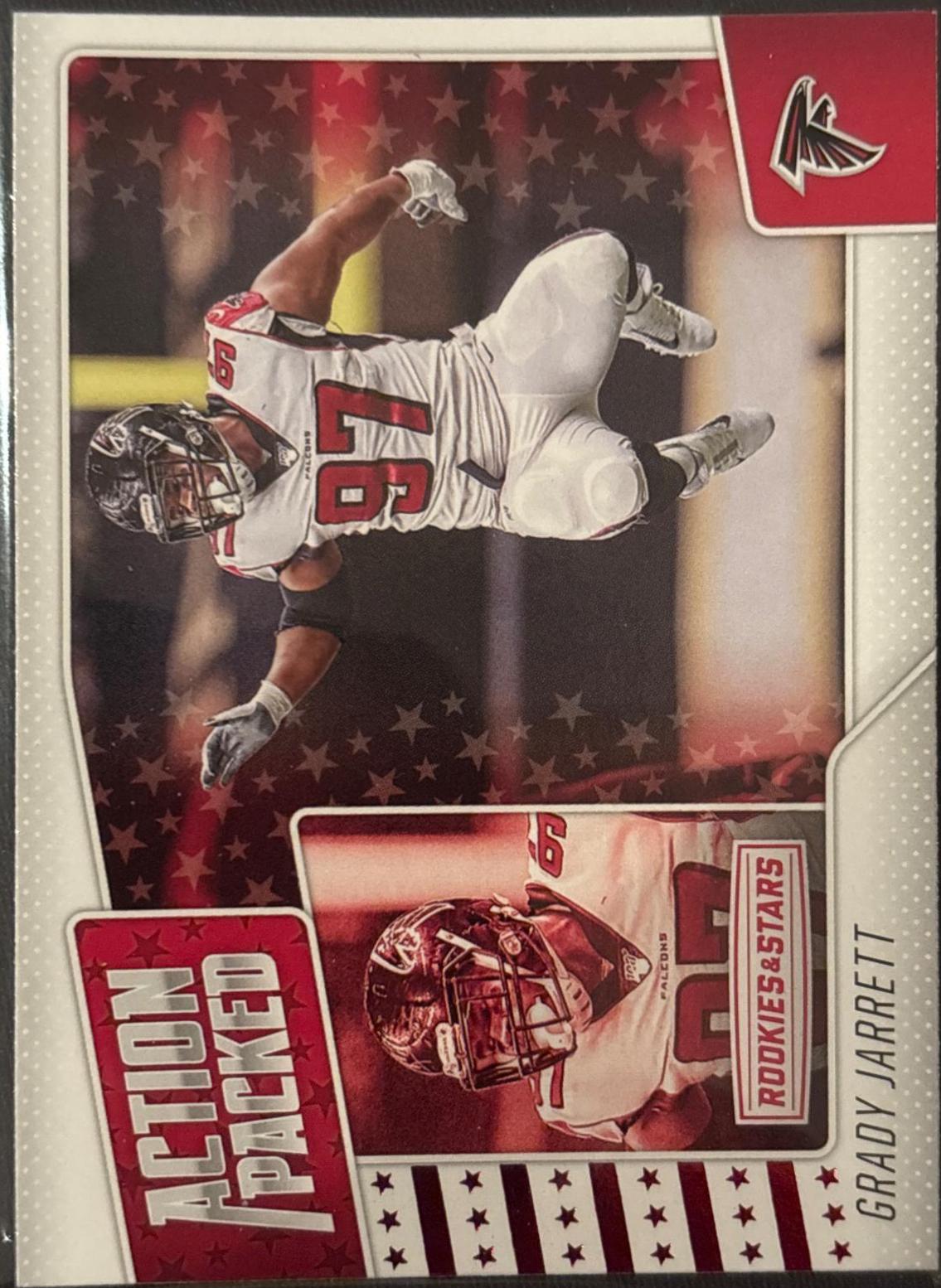 Grady Jarrett #18 Football Cards 2020 Panini Rookies & Stars Action Packed