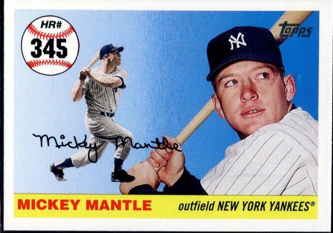 Mickey Mantle #MHR345 Baseball Cards 2007 Topps Mickey Mantle Home Run History