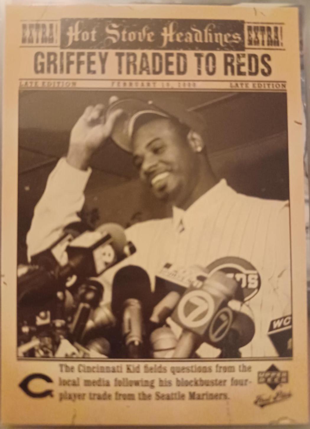 Ken Griffey Jr #HS12 Baseball Cards 2006 Upper Deck First Pitch Hot Stove Headlines