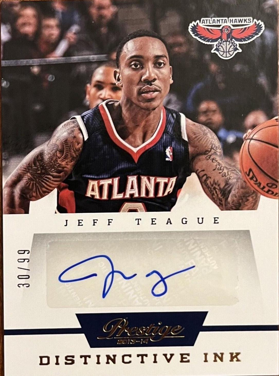 Jeff Teague #22 Basketball Cards 2013 Panini Prestige Distinctive Ink
