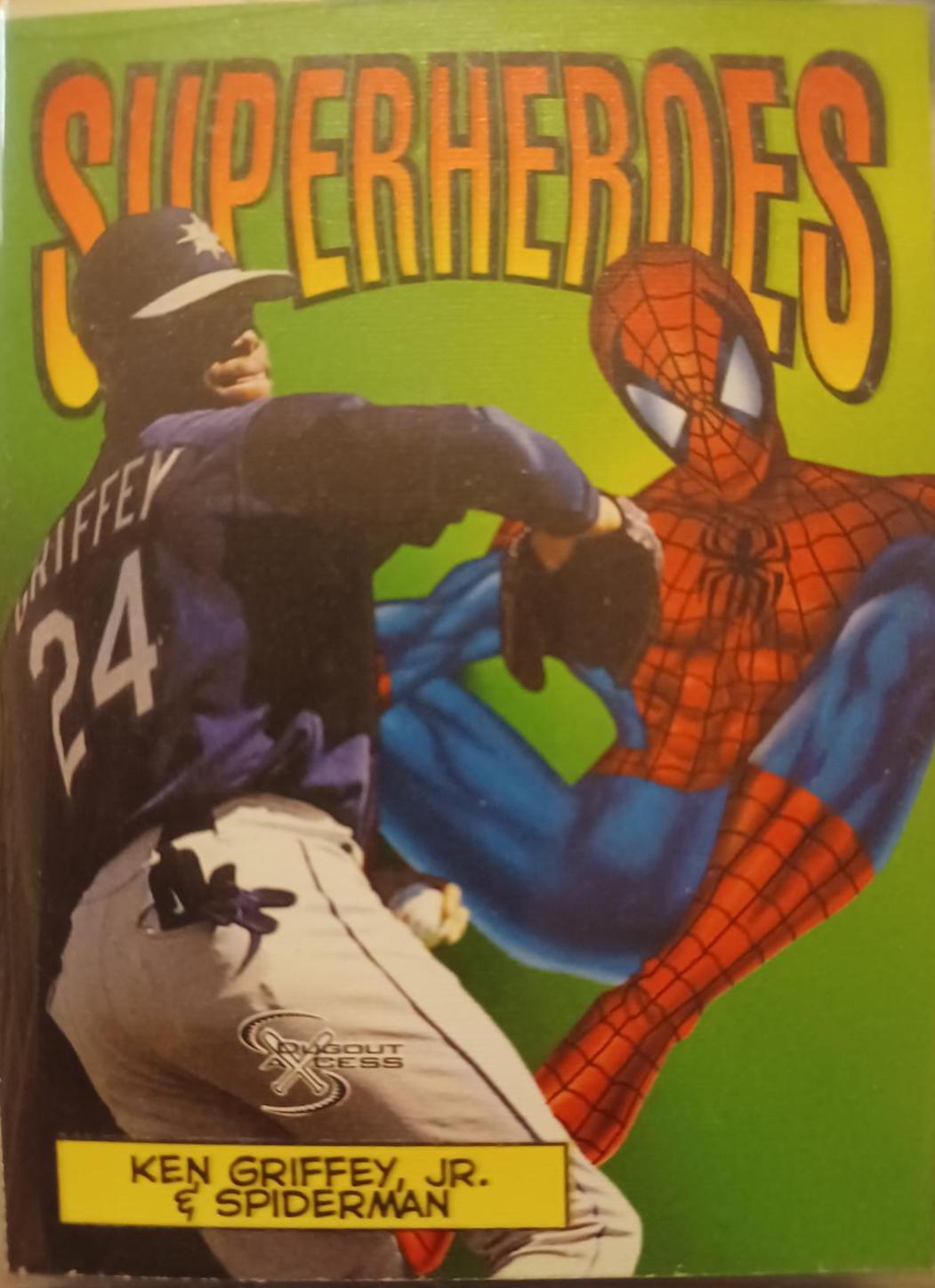Ken Griffey Jr #3 Baseball Cards 1998 Skybox Dugout Axcess Superheroes