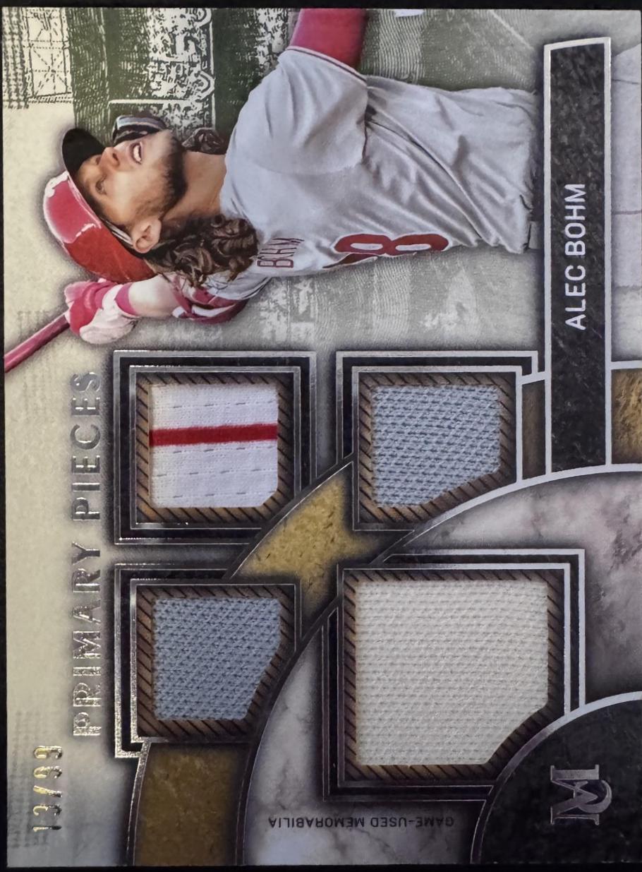 Alec Bohm #SPPQ-ABO 2025 Topps Museum Collection Single Player Primary Pieces Quad Relic Baseball