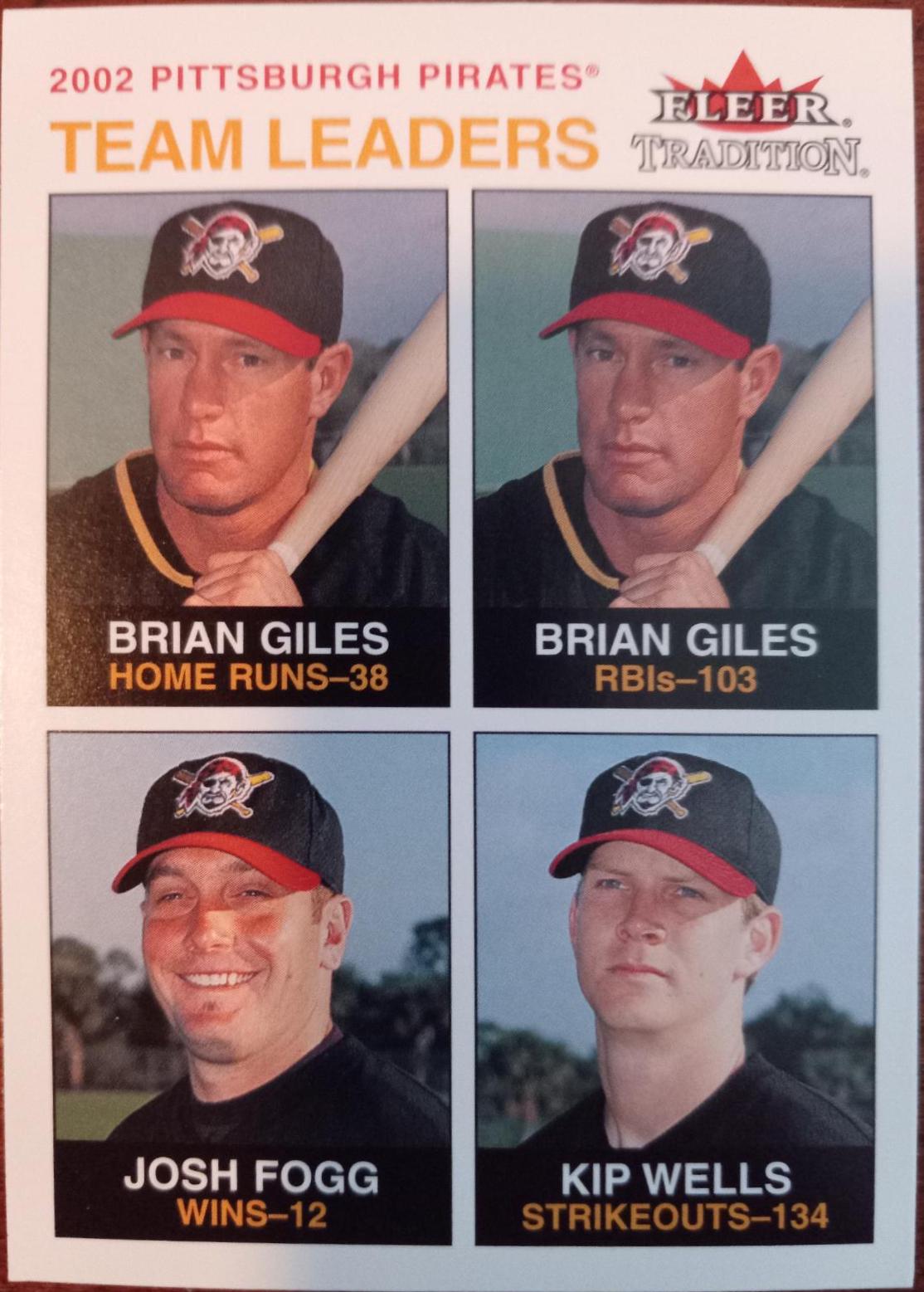 Pirates Team Leaders #23 Baseball Cards 2003 Fleer Tradition