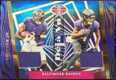 Odell Beckham Jr. / Zay Flowers #DV-BF Football Cards 2023 Panini Illusions Deja Vu