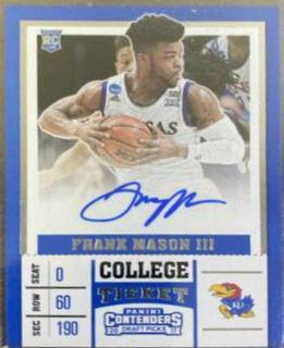 Frank Mason III College Ticket Autograph