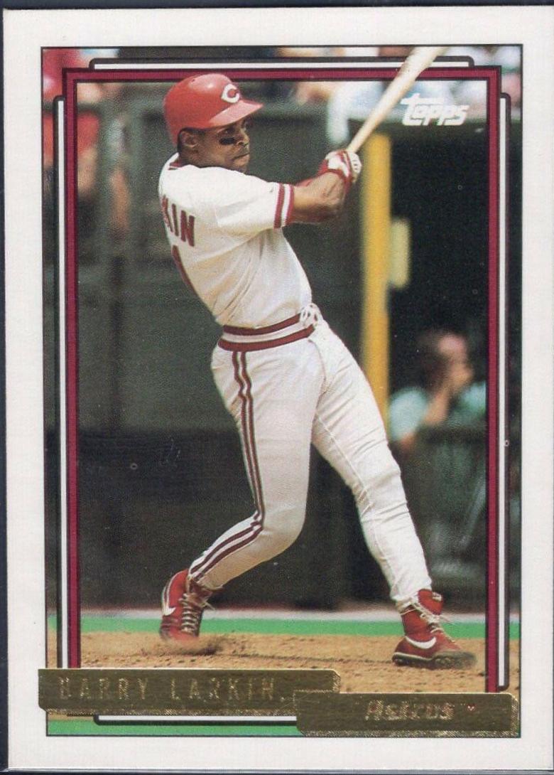 Barry Larkin #465 Baseball Cards 1992 Topps Gold