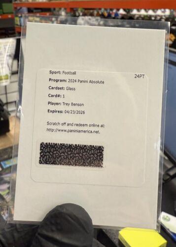 Trey Benson #G-TB Football Cards 2024 Panini Absolute Glass