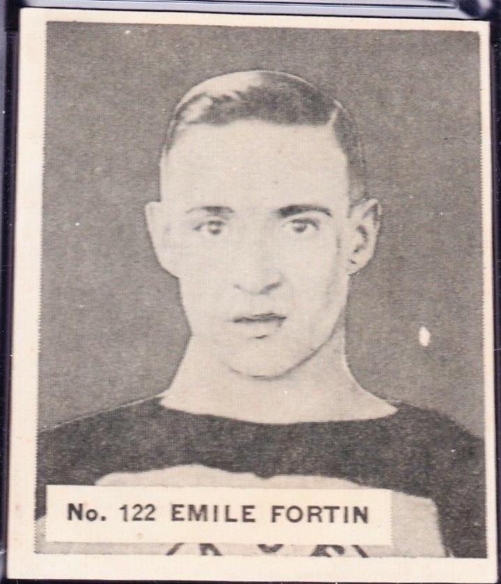 Emile Fortin #122 Hockey Cards 1937 V356 World Wide Gum
