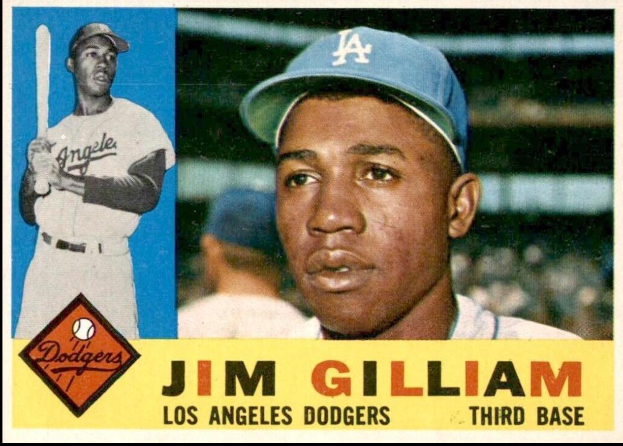 Jim Gilliam #255 Baseball Cards 1960 Topps