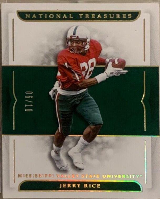 Jerry Rice [Century Gold] #13 Football Cards 2017 Panini National Treasures Collegiate