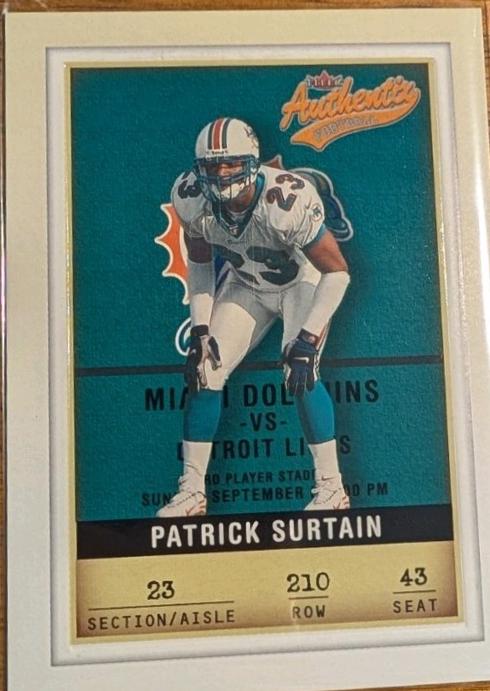 Patrick Surtain #210 2002 Fleer Authentix Football