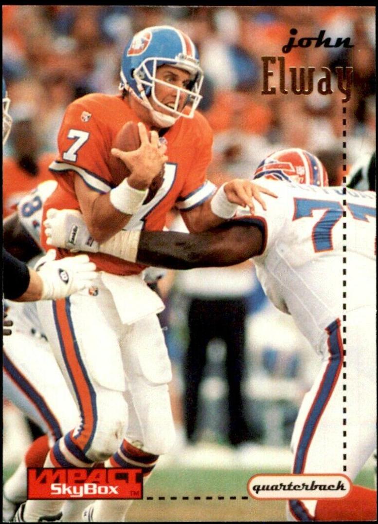John Elway #42 Football Cards 1996 Skybox Impact