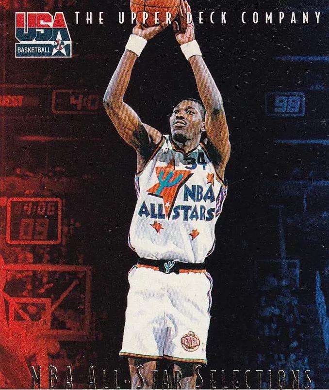 Hakeem Olajuwon #22HO2 Basketball Cards 1996 Upper Deck USA