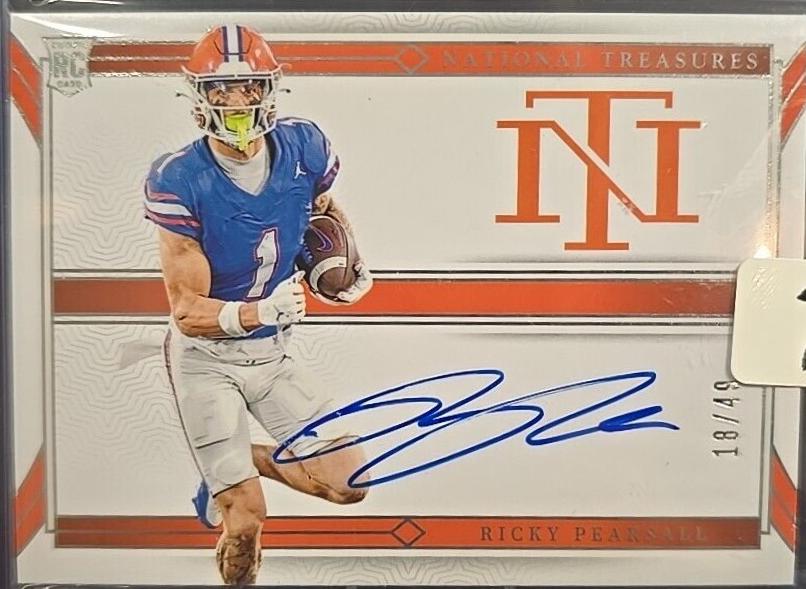 Ricky Pearsall #TL-RPE Football Cards 2024 Panini National Treasures Collegiate Team Logo Signature