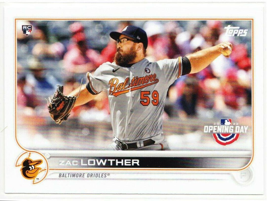Zac Lowther #63 Baseball Cards 2022 Topps Opening Day