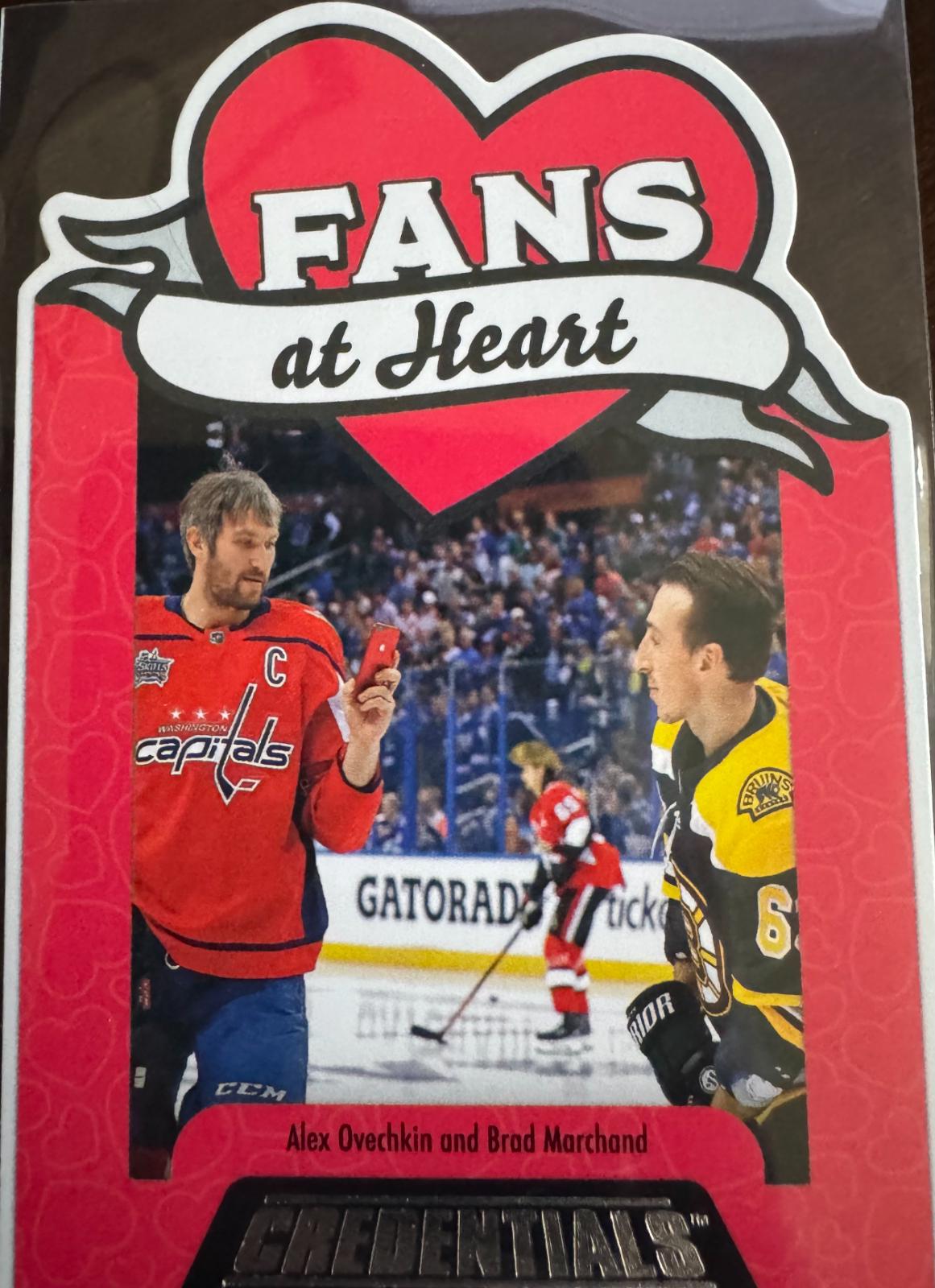 Alex Ovechkin And Brad Marchand #FH-6 Hockey Cards 2023 Upper Deck Credentials Fans at Heart
