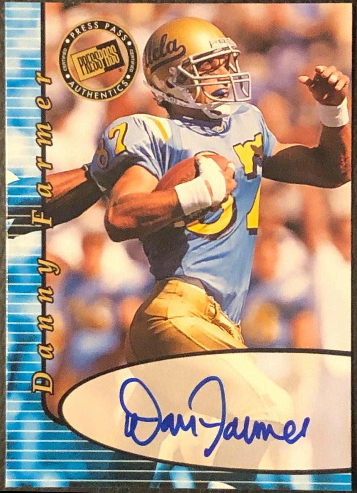 Danny Farmer Football Cards 2000 Press Pass Autograph