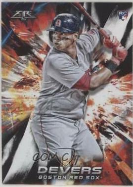 Rafael Devers #118 Baseball Cards 2018 Topps Fire