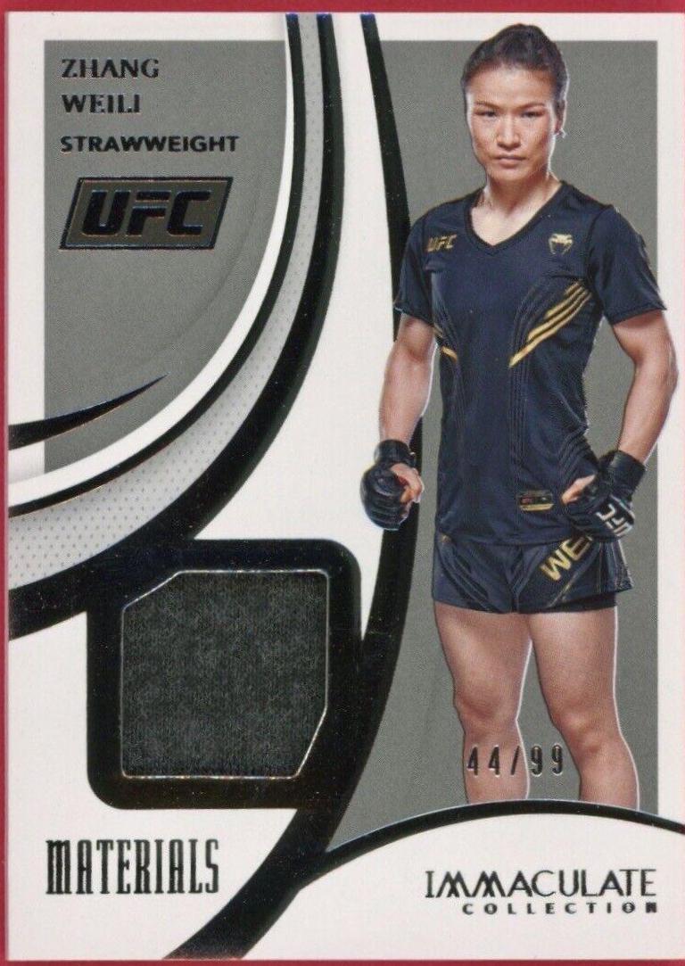 Zhang Weili #M-ZWL Ufc Cards 2021 Panini Immaculate UFC Materials