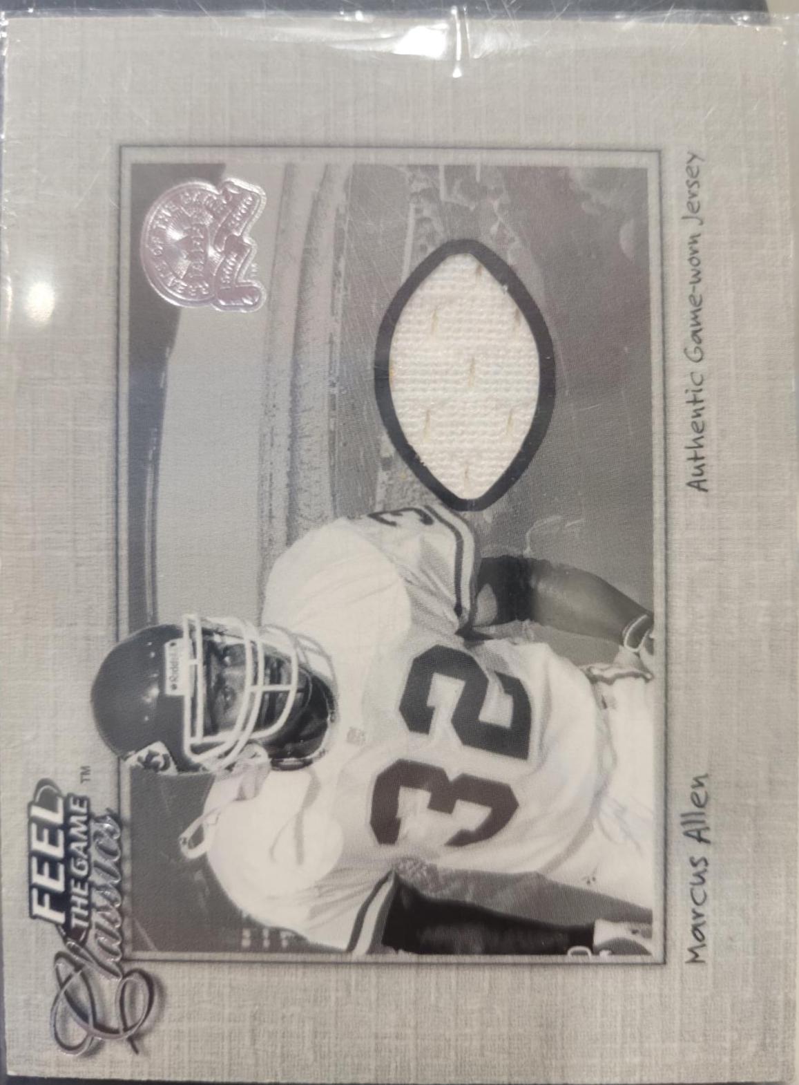 Marcus Allen Football Cards 2000 Fleer Greats of the Game Feel the Game Classics