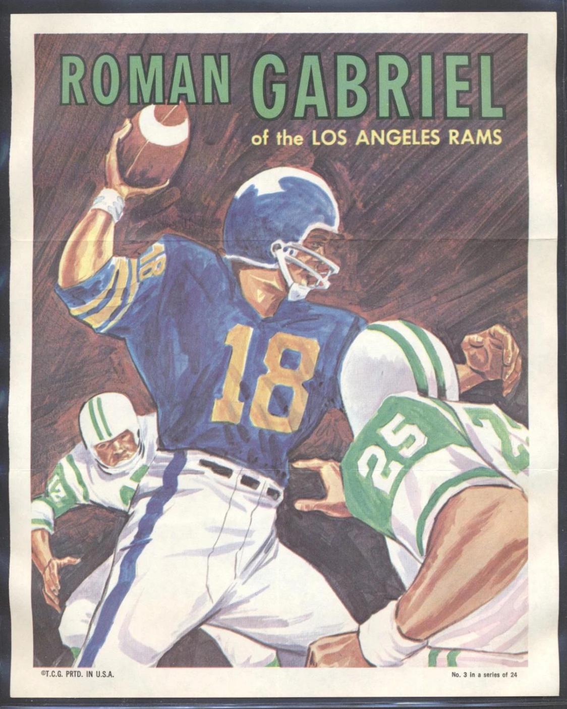 Roman Gabriel #3 1970 Topps Posters Football