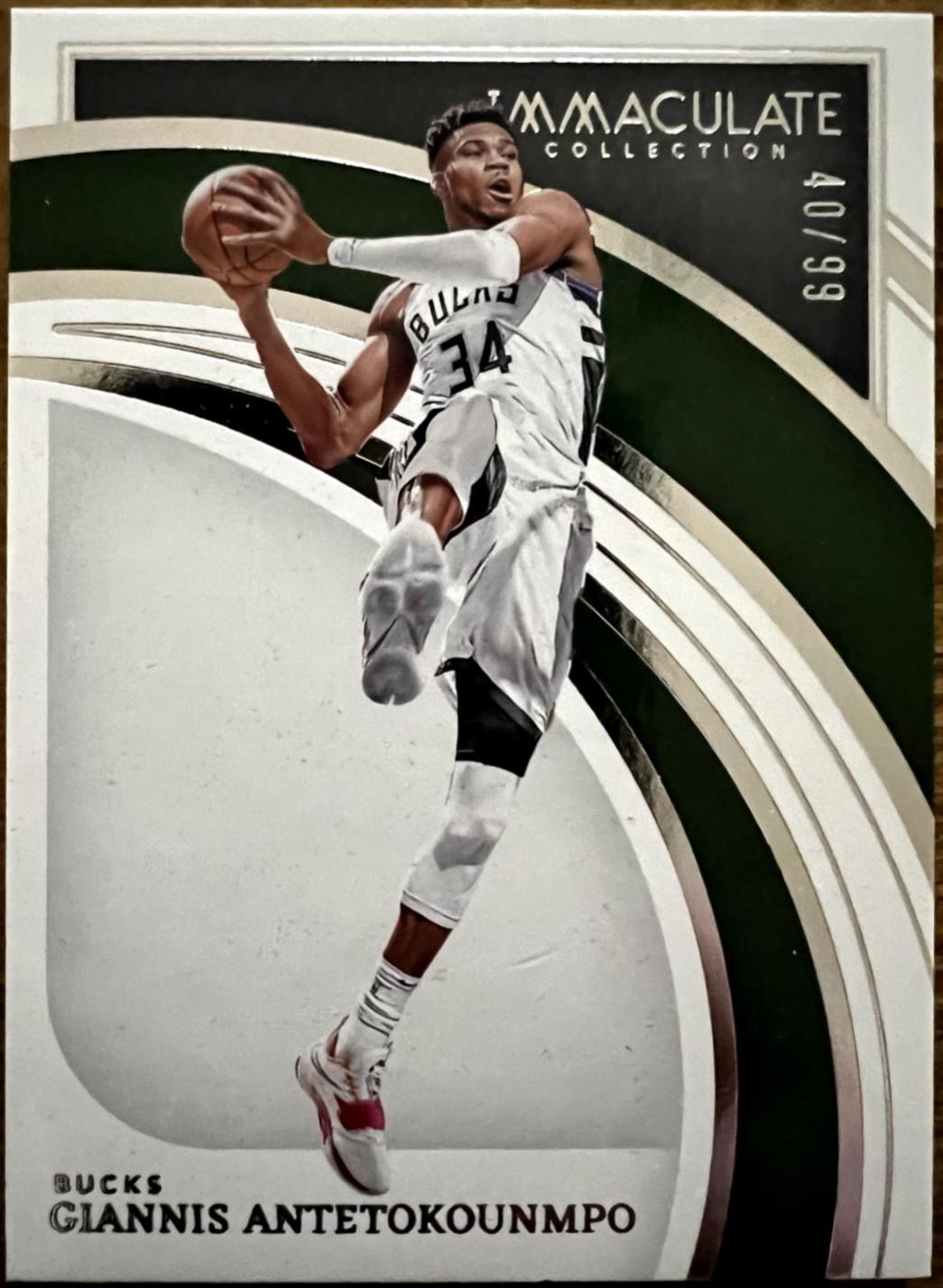 Giannis Antetokounmpo #4 Basketball Cards 2021 Panini Immaculate Collection
