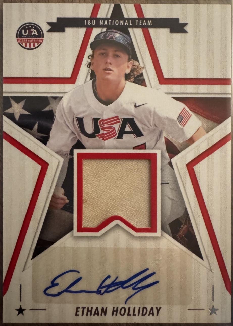 Ethan Holliday #18 Baseball Cards 2025 Panini Stars and Stripes 18U National Team Signature