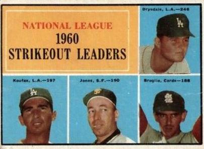 NL Strikeout Leaders #49 Baseball Cards 1961 Topps