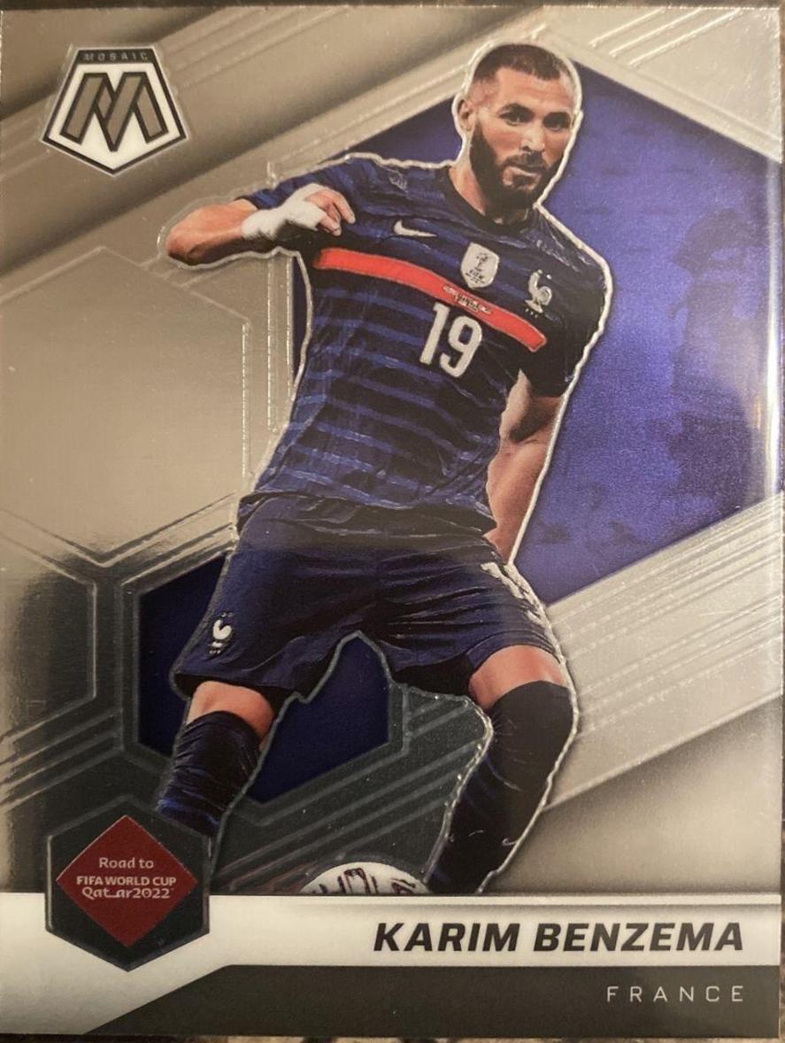Karim Benzema #2 Soccer Cards 2021 Panini Mosaic Road to FIFA World Cup