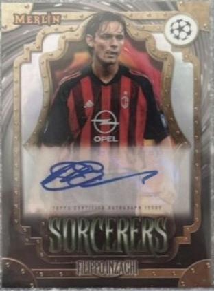 Filippo Inzaghi #SA-FI Soccer Cards 2023 Topps Merlin UEFA Sorcerers Autograph