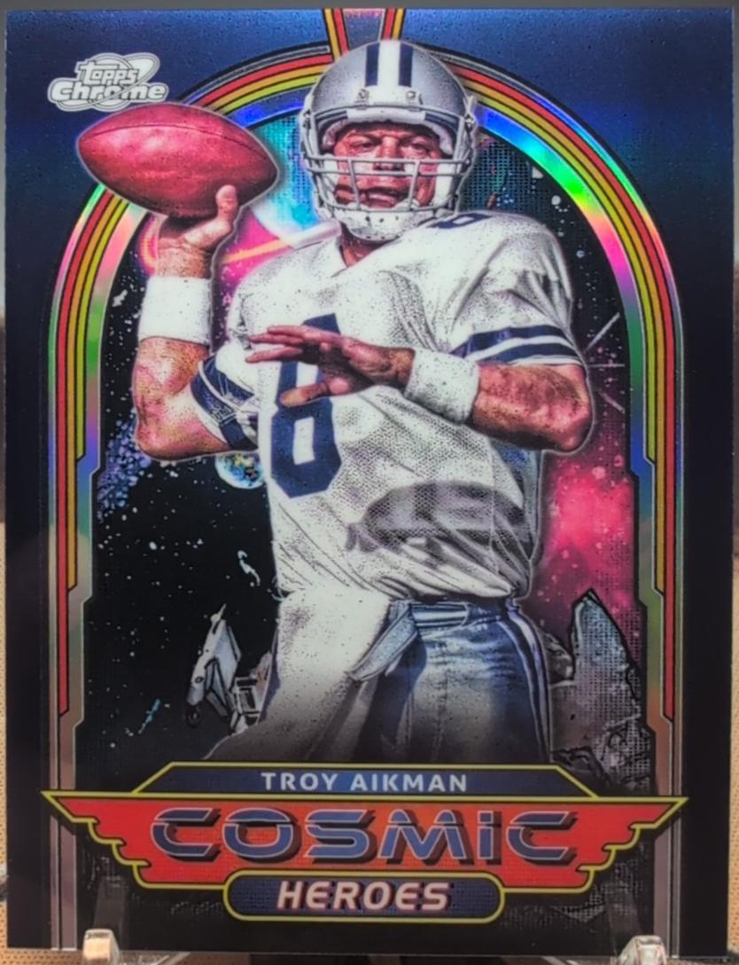 Troy Aikman #CH-8 Football Cards 2024 Topps Cosmic Chrome Heroes